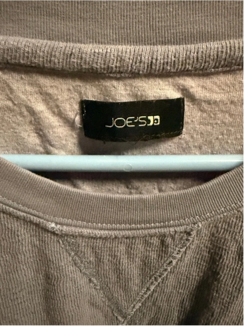 Men's Joe's Jeans Gray Thermal Crewneck Sweatshirt XL